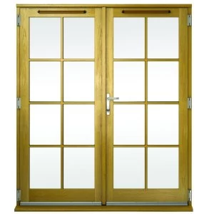 Wickes Albery Georgian Bar Solid Oak Laminate French Doors 4ft