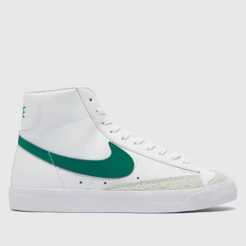 Nike White & Green Blazer Mid 77 Vintage Trainers