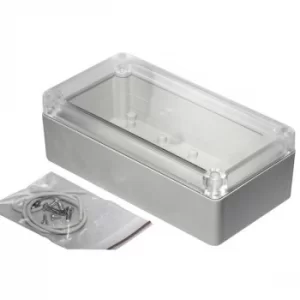 Hammond RP1175C Watertight ABS Enclosure 165 x 85 x 55 Clear Lid Grey