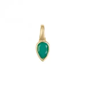 Gold Plated Birthstone May Green Onix Pendant P5218