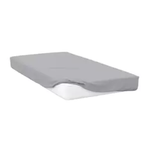 Belledorm Sateen Extra Deep Fitted Sheet (Superking) (Platinum Grey)