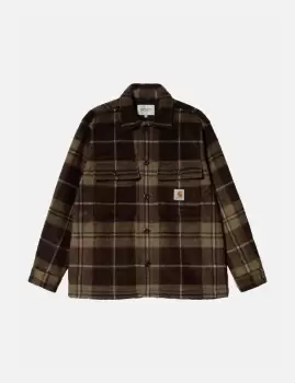 Carhartt Wip Manning T-Shirt Jac, Manning Check, Dark Umber / Leather, Male, Shirts, I030790.18VXX