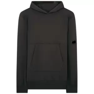 CP COMPANY Diagonal Raised Fleece Hoodie - Black