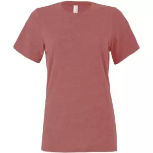 Bella + Canvas Womens/Ladies CVC Relaxed Fit T-Shirt (S) (Heather Mauve)