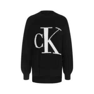 Calvin Klein Jeans Raglan CK Knit Jumper - Black