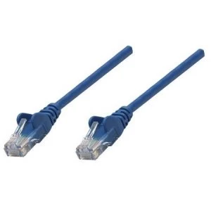 Intellinet Network Patch Cable Cat6 20m Blue Copper U/UTP PVC RJ45 Gold Plated Contacts Snagless Booted Polybag