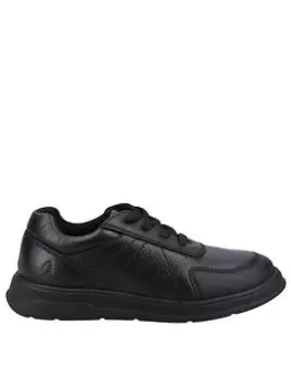 Hush Puppies Robert Snr School Shoe, Black, Size 7 Older