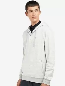 Barbour Cowden Button Up Hoodie - Grey, Size L, Men