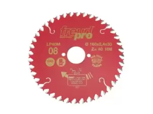 Freud LP40M 008 160 x 2.4 x 30 x 40T Cross Cutting Saw Blade