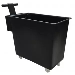 100 Recylced Polyethylene Mobile Tapered Truck with Handle 320L Black