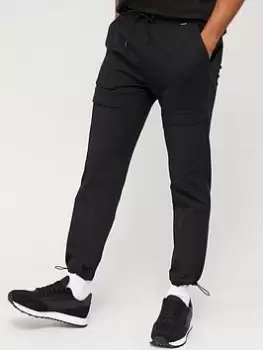 Calvin Klein Comfort Knit Mix Media Joggers - Black Size XL Men