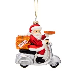 Sass & Belle Pizza Delivery Santa Shaped Bauble