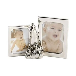 Celebrations Double Aperture Giraffe & Teddies Photo Frame