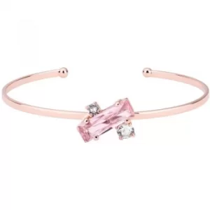 Ted Baker Ladies Rose Gold Plated Britte Crystal Baguette Ultra Fine Bangle