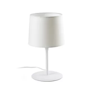 Conga Table Lamp Round Tapered White, E27