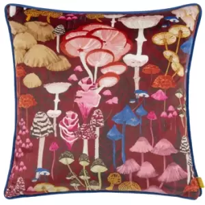 Amanita Mushroom Cushion Burgundy / 43 x 43cm / Polyester Filled