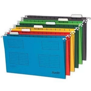 Original Bantex Foolscap Suspension File Square 30mm Yellow