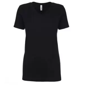 Next Level Womens/Ladies Ideal V-Neck T-Shirt (M) (Black)