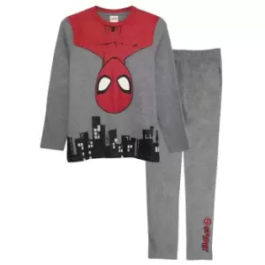 Spider-Man Boys Hanging In The City Pyjama Set (1-2 Years) (Heather Grey/Red/Black)