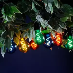 Festive LED Spiral Filament Connectable Outdoor Festoon Light Multi-Coloured