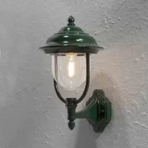 Parma Outdoor Classic Lantern Up Wall Light Green, IP43