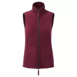 Premier Womens/Ladies Artisan Fleece Gilet (XL) (Burgundy/Brown)