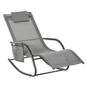 Outsunny Swinging Glider Lounger Chair Grey - Garden & Outdoor