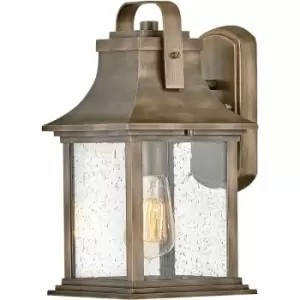 Quintiesse Hinkley Grant Outdoor Wall Lantern Burnished Bronze, IP44