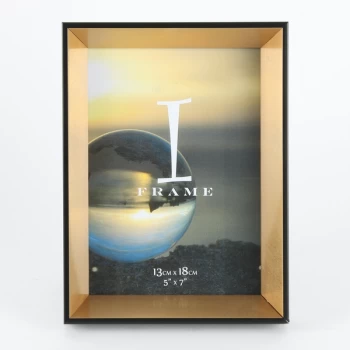 5" x 7" - iFrame Black & Gold Photo Frame