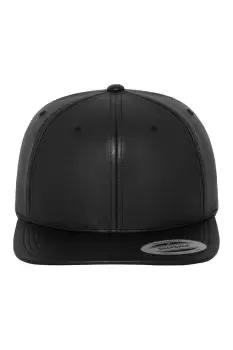 Flexfit Faux Leather Snapback Cap