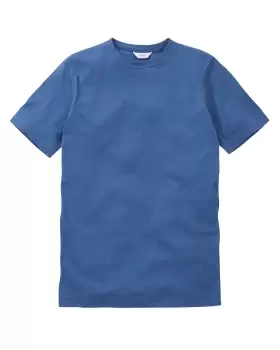 Cotton Traders Short Sleeve Crew Neck Base Layer Top in Blue