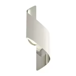 Wall Lamp Small, 1 x 8W LED, 3000K, 640lm, White, Polished Chrome - Luminosa Lighting