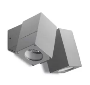 Icaro 2 Light Outdoor Wall Light Grey IP44, GU10