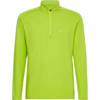 Calvin Klein Performance Essential Zip Long Sleeve Top - Acid