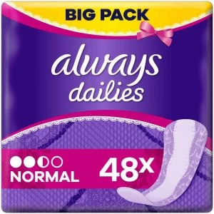 Always Dailies Panty Liners Normal 48 pack