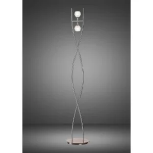 Dali floor lamp 2 bulbs G9, polished chrome