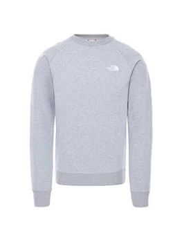 The North Face Raglan Redbox Crew - Light Grey Heather, Light Grey Heather, Size S, Men