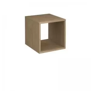 Flux modular storage single wooden cubby unit - kendal oak