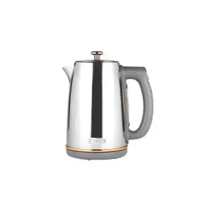 Haden Dorchester 1.7L Electric Jug Kettle 204851 in Chrome And Copper