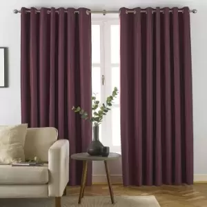 Furn Moon Eyelet Curtains (46in x 72in) (Red) - Red