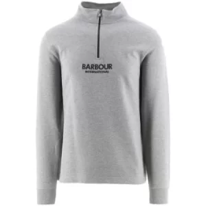 Barbour International Anthracite Marl Transmission Half Zip Sweatshirt