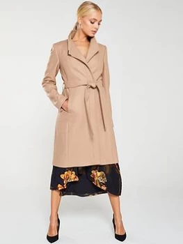 Ted Baker Ellgenc D-ring Wrap Coat - Taupe, Camel, Size 5=16, Women