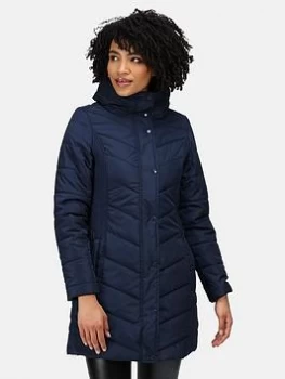 Regatta Parthenia Quilted Jacket - Navy, Size 14, Women