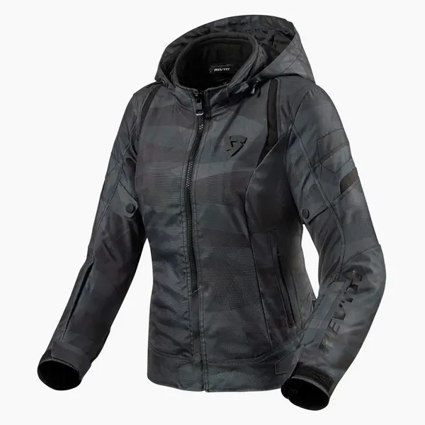 REV'IT! Flare 2 Jacket Lady Camo Black Gray Size 40