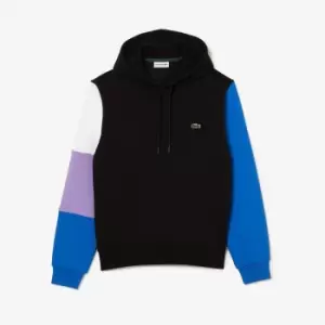 Mens Lacoste Hooded Sweatshirt Size 3 - S Black / Blue / Purple / White