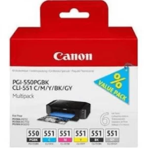 Canon PGI550 Black And CLI551 Tri Colour Ink Cartridge