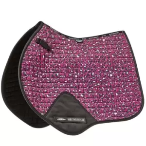 Weatherbeeta Prime Leopard JS Saddle Pad - Pink