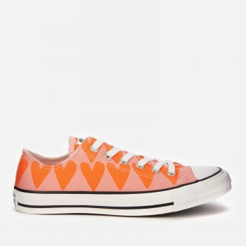 Converse Womens Chuck Taylor All Star Ox Trainers - Pink Quartz/Magma Orange/Vintage White - UK 3