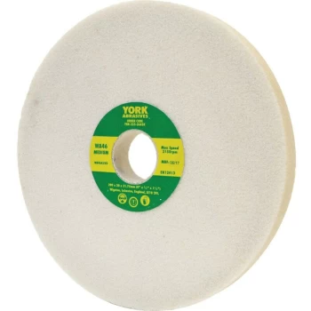 300X25X127MM WA100KV Medium White Aluminium Oxide Bench Grinding Wheel - York