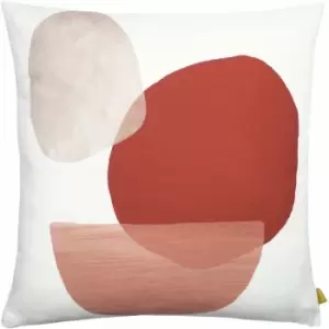 Furn Atacama Recycled Cushion Cover (43cm x 43cm) (White/Brick Red/Natural) - White/Brick Red/Natural